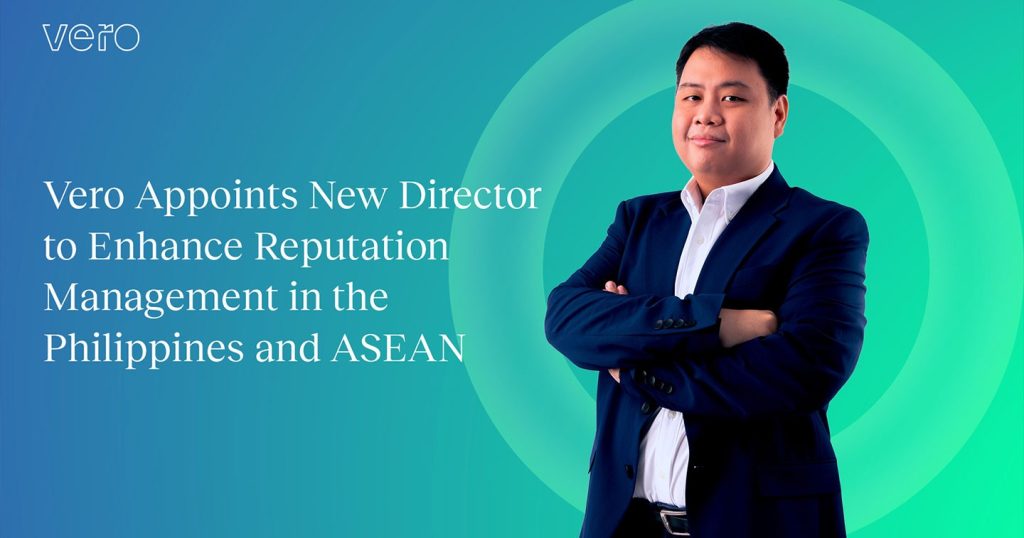 Vero Appoints New Director to Enhance Reputation Management in the Philippines and ASEAN HERO