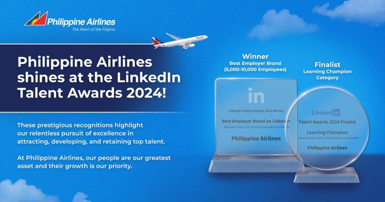 philippine airlines honored as best employer for 2024 by linkedin talent awards